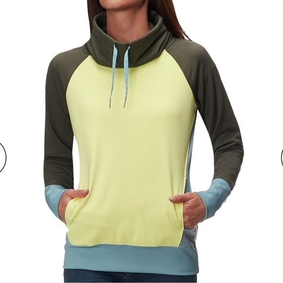 Marmot funnel neck long sleeve color block top, size small - Picture 1 of 13